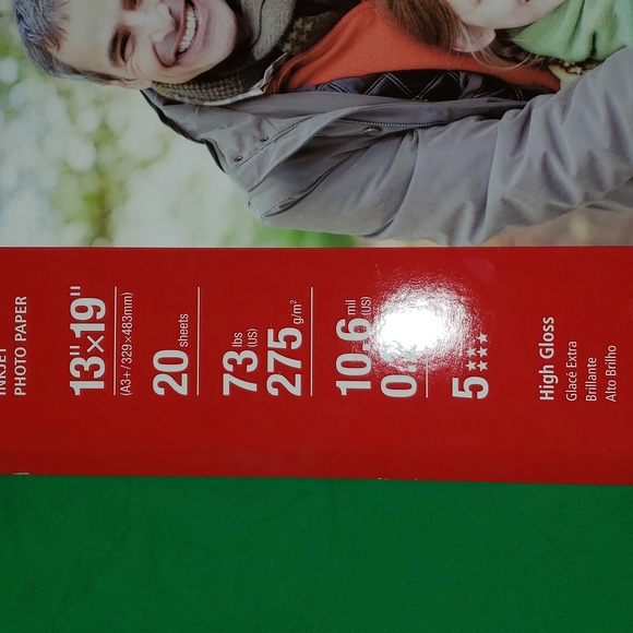Canon Pixma Inkjet Photo Paper 13 x 9 20 Sheets New - Picture 2 of 5